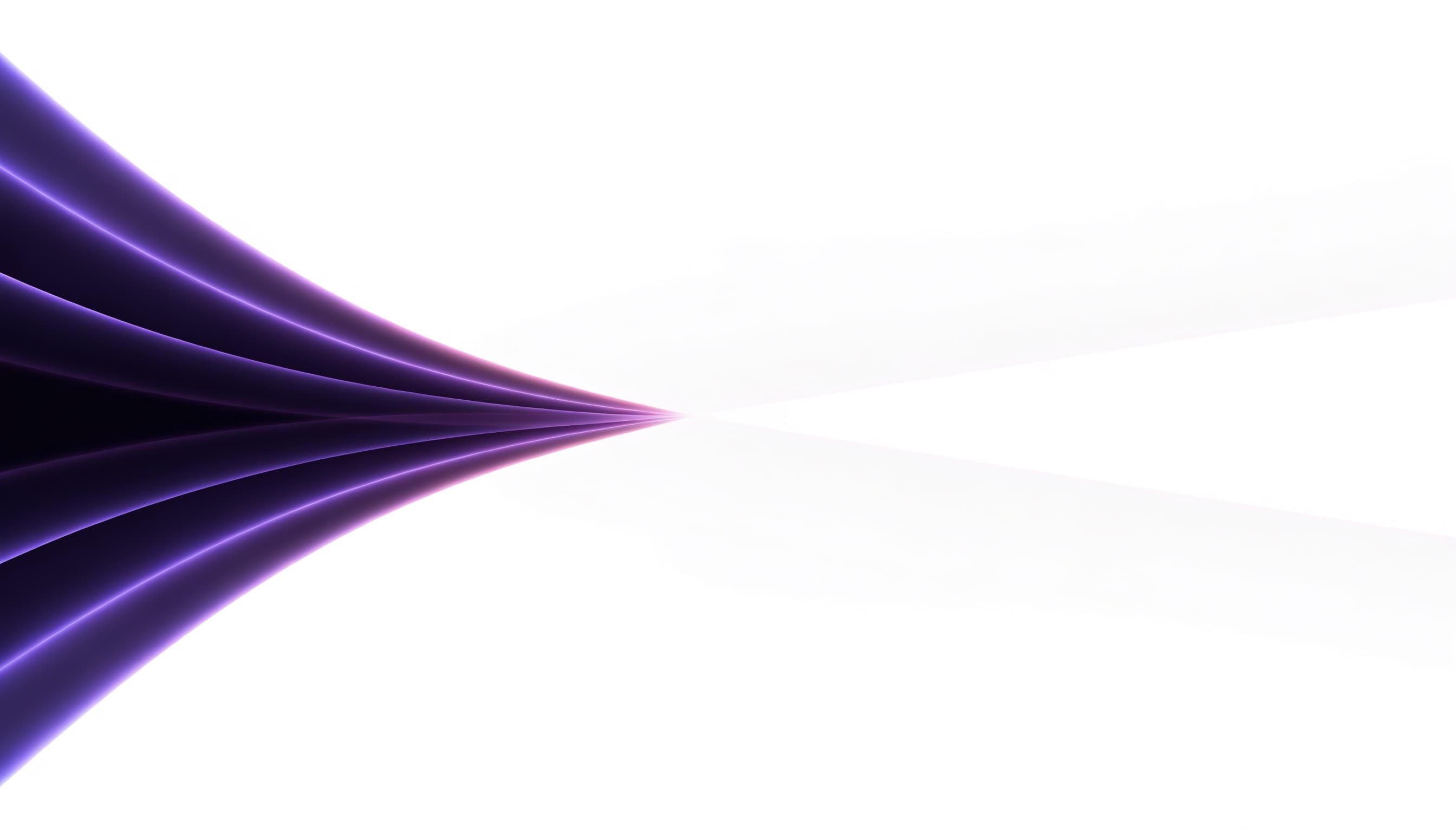 Five separate strands of violet light converging into a single beam.